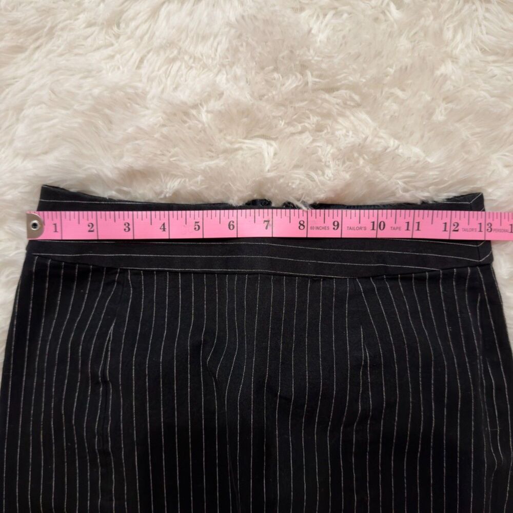 Banana Republic Black Pinstripe Pencil Skirt Workwear Size 0 - Picture 10 of 11